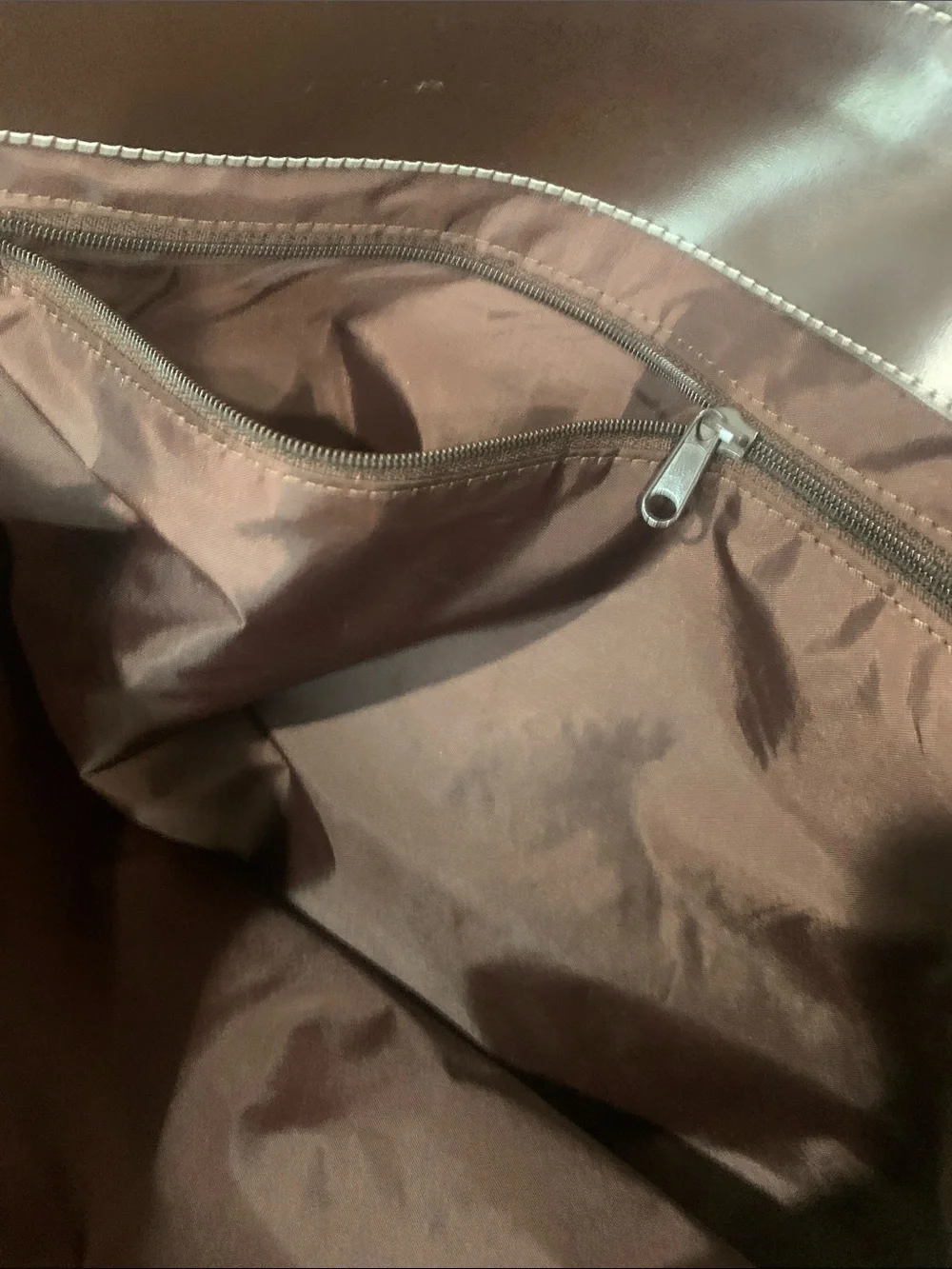 Canvas Duffel Tote in Beige with Dark Brown Trim - Men Bags